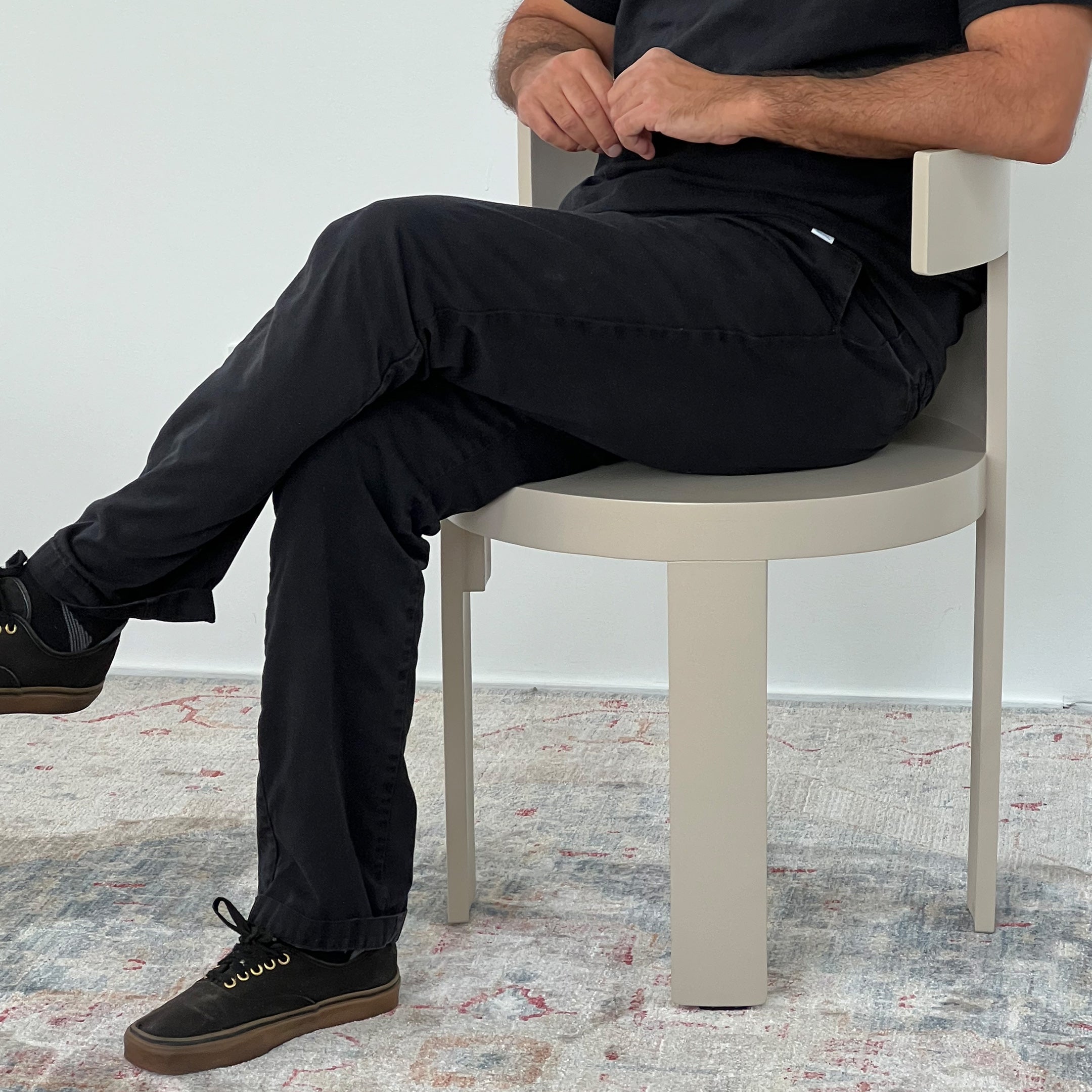 Bend Goods Gloria Stool is a Japandi-style wooden dining chair with minimalist design, White  wood tones, and versatile use for home or restaurant.