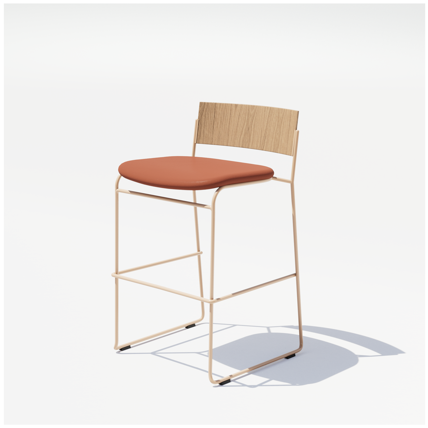 Hinoki Counter Stool | Japandi Ash Wood & Vegan Leather - Bend Goods