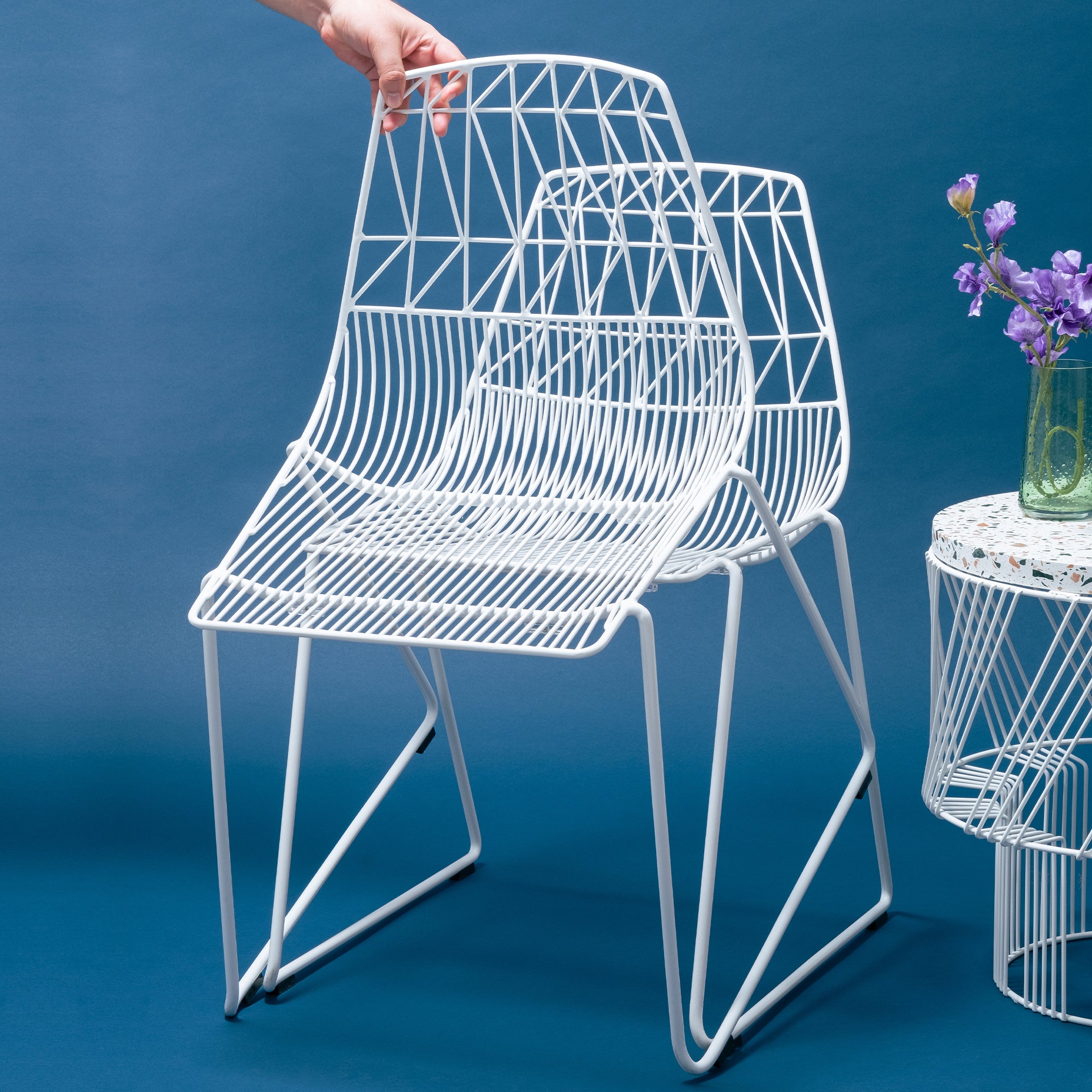 Stacking Lucy Chair shown in White