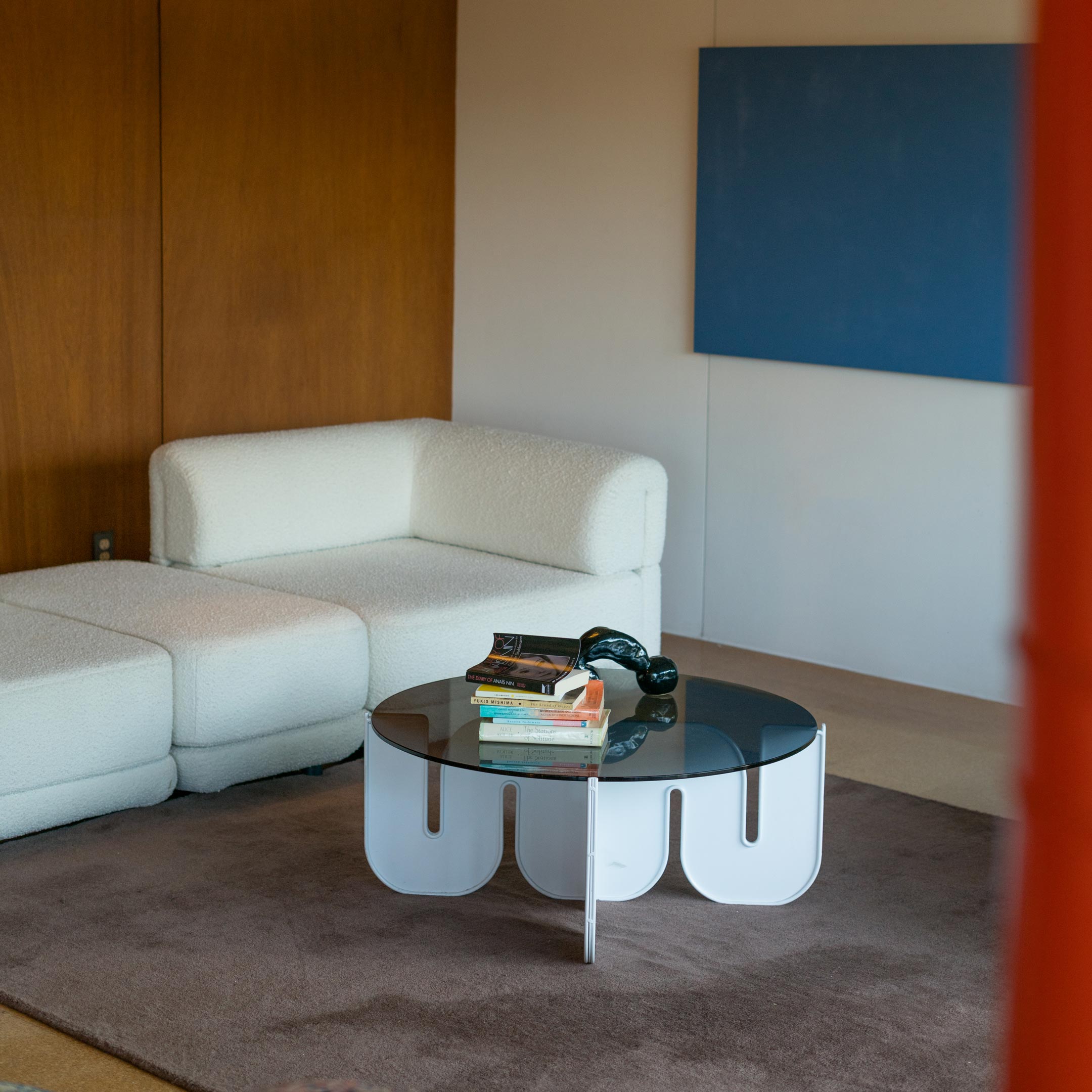 Film still of historic Rodney Walker landmark documenting furniture and architectural harmony in Silver Lake interior.