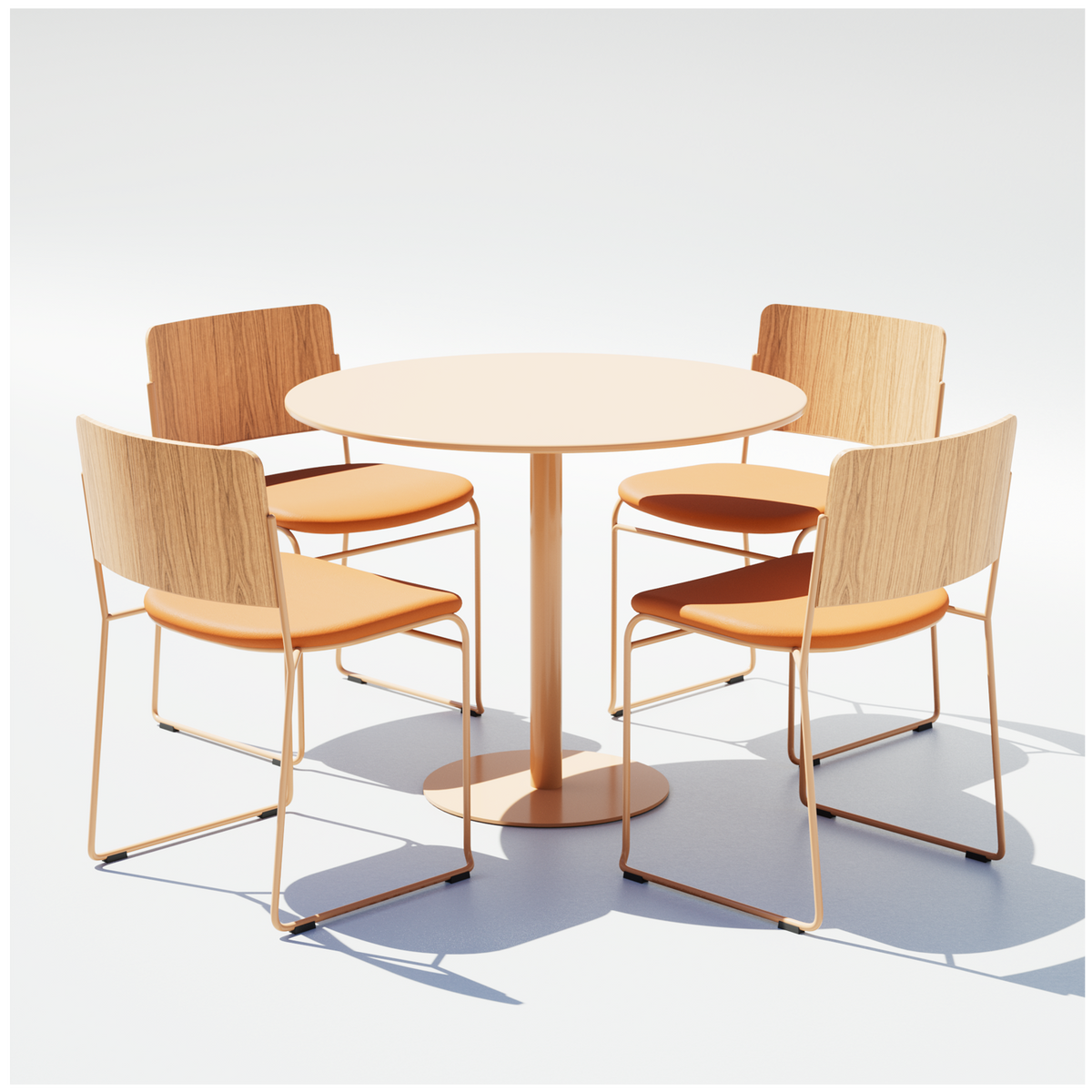 36" Pedestal Cafe Set