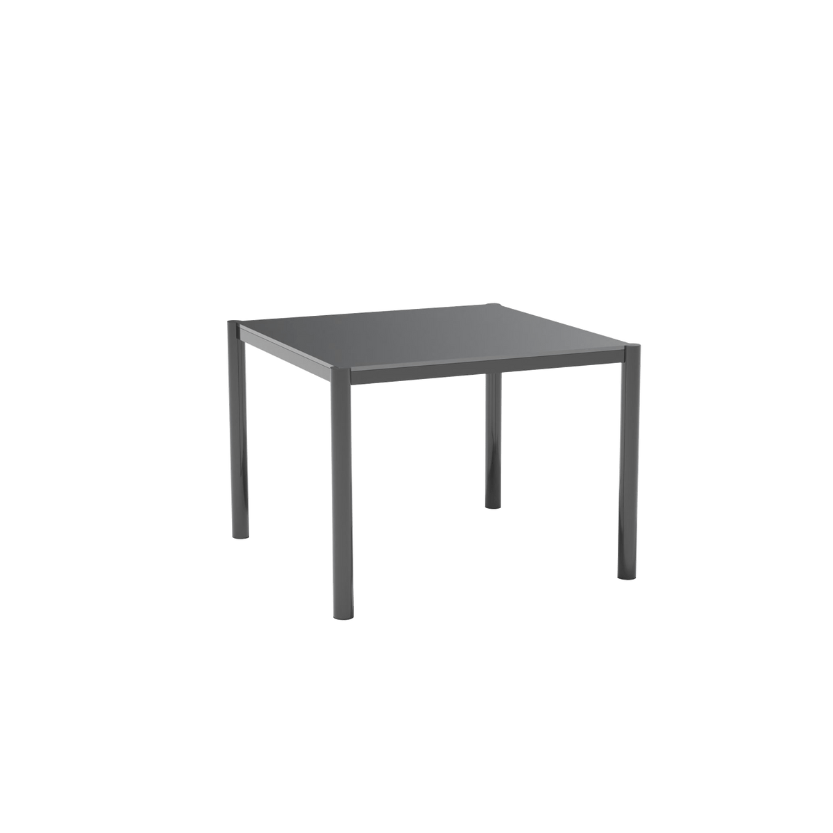 38" Get-Together Table shown in Black with Tempered Glass