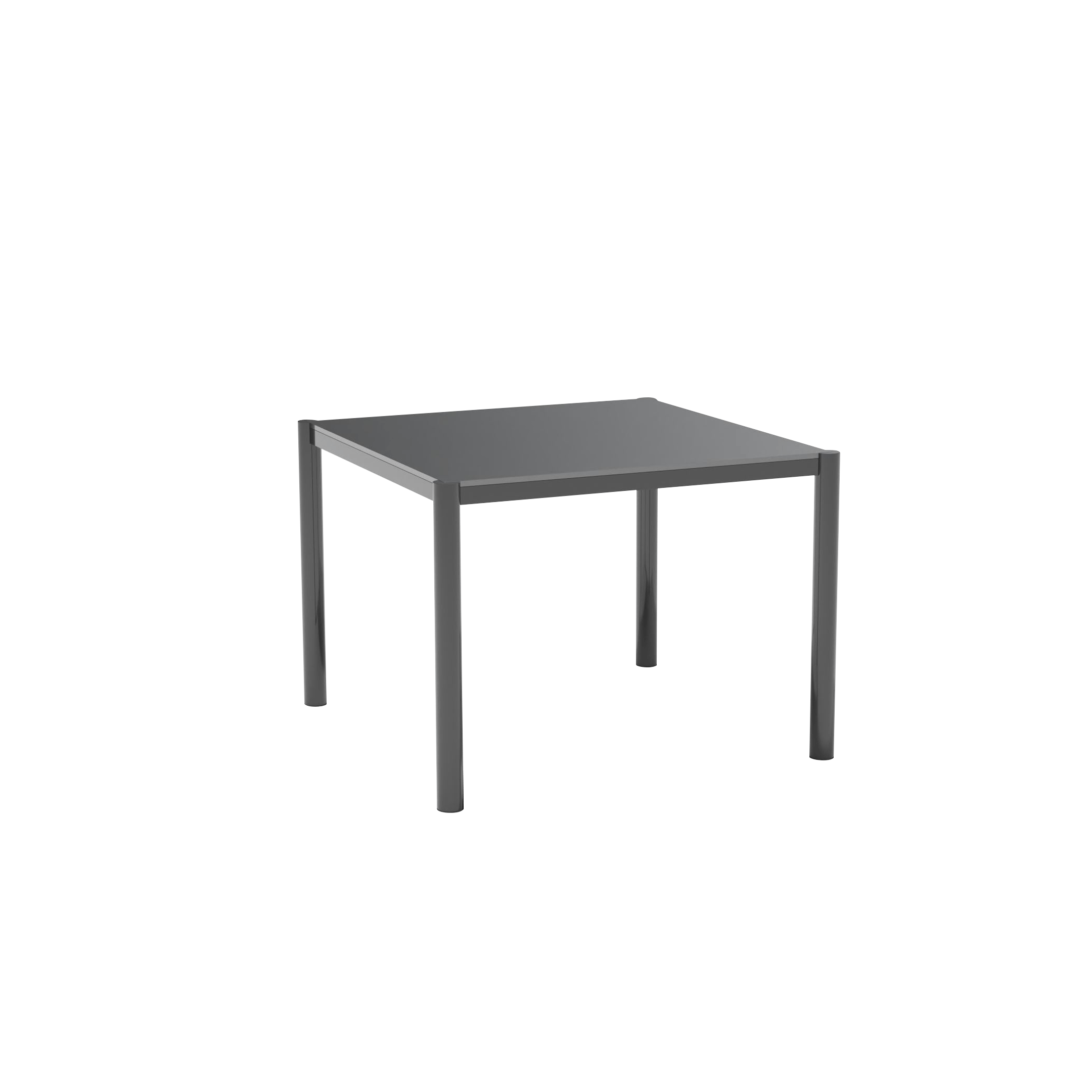 38" Get-Together Table shown in Black with Tempered Glass
