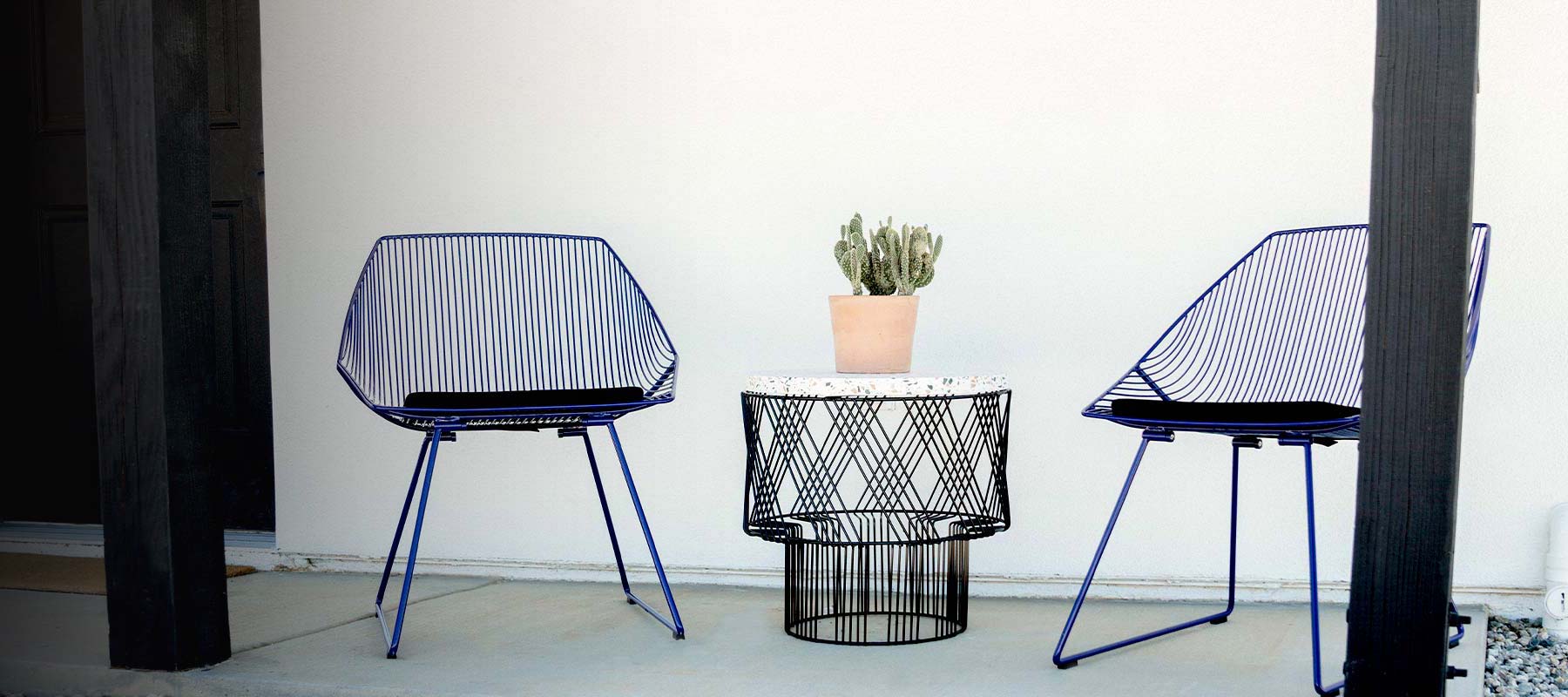 Bunny Lounge Chair shown in custom color finish. Pictured outside of Joshua Tree home.