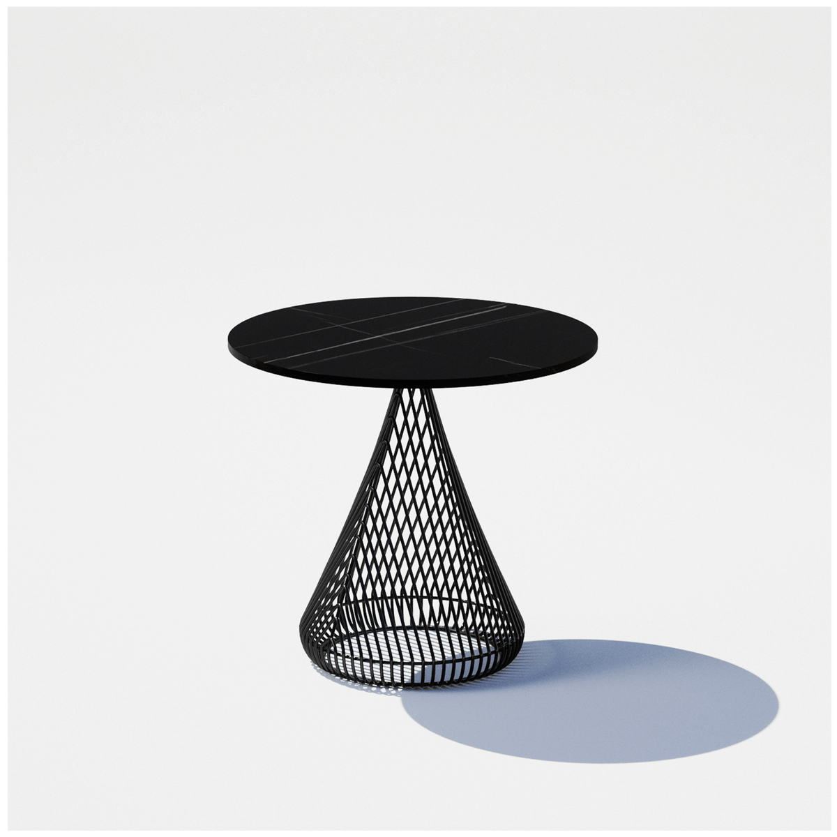 Cono Side Table with Stone