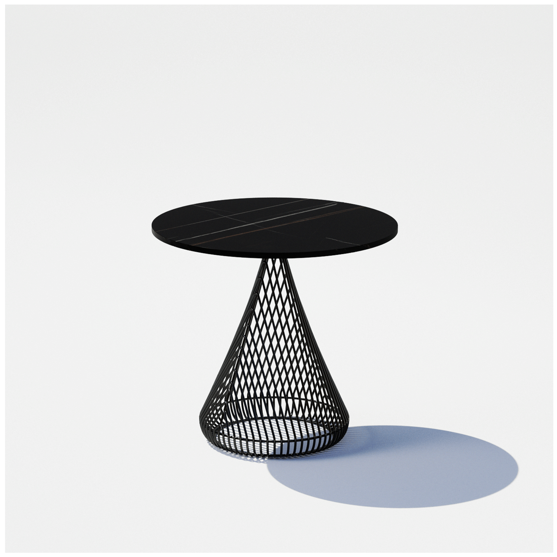 Cono Side Table with Stone