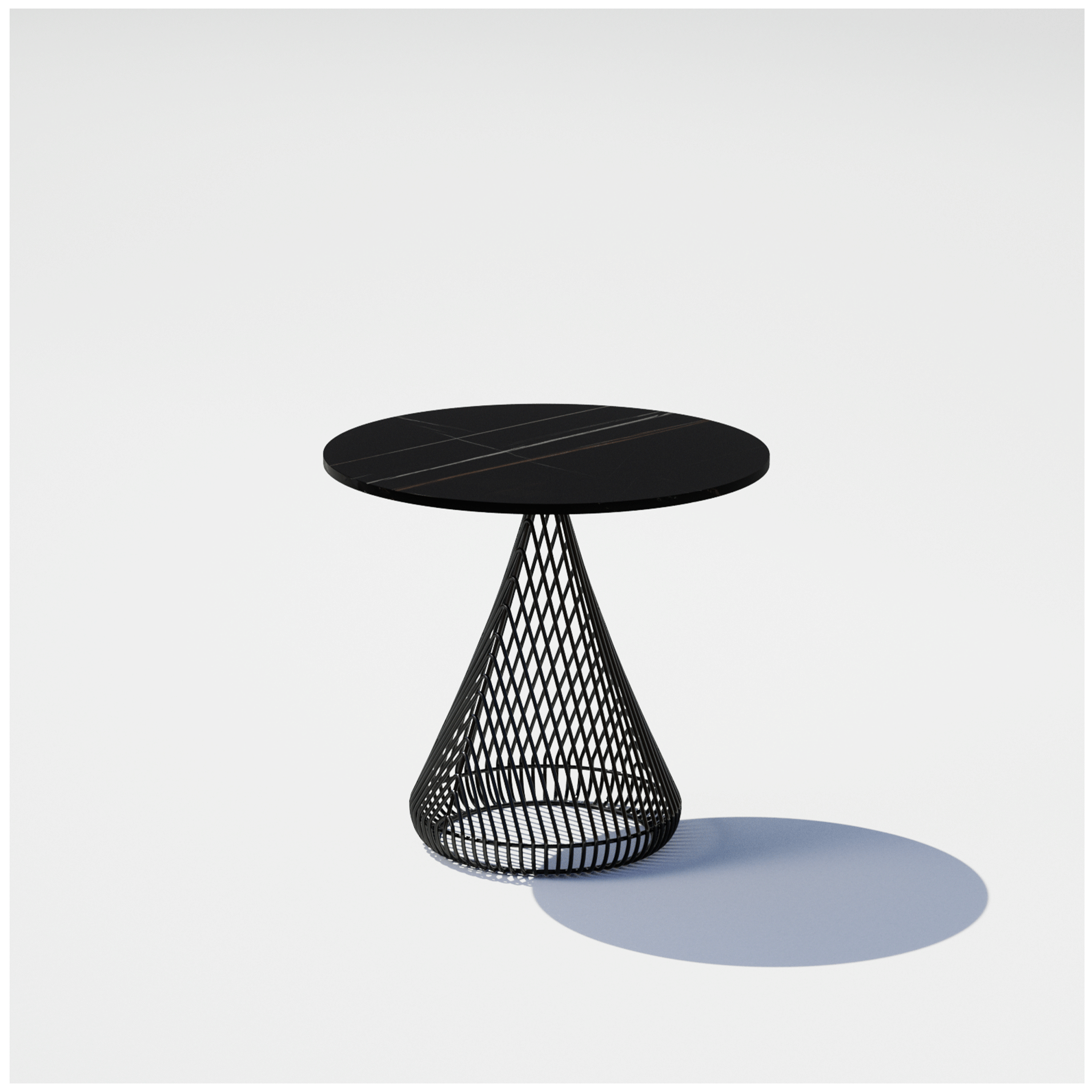 Cono Side Table with Stone