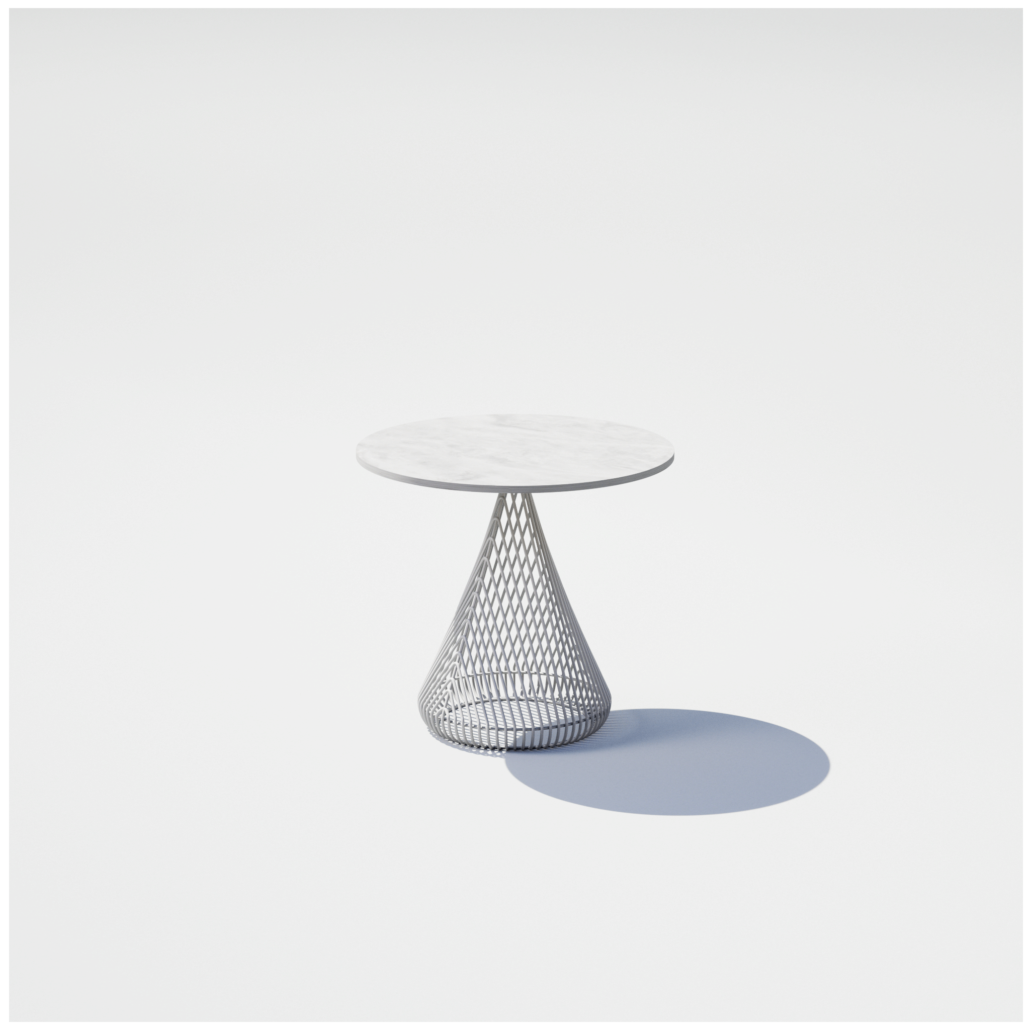 Cono Side Table with Stone