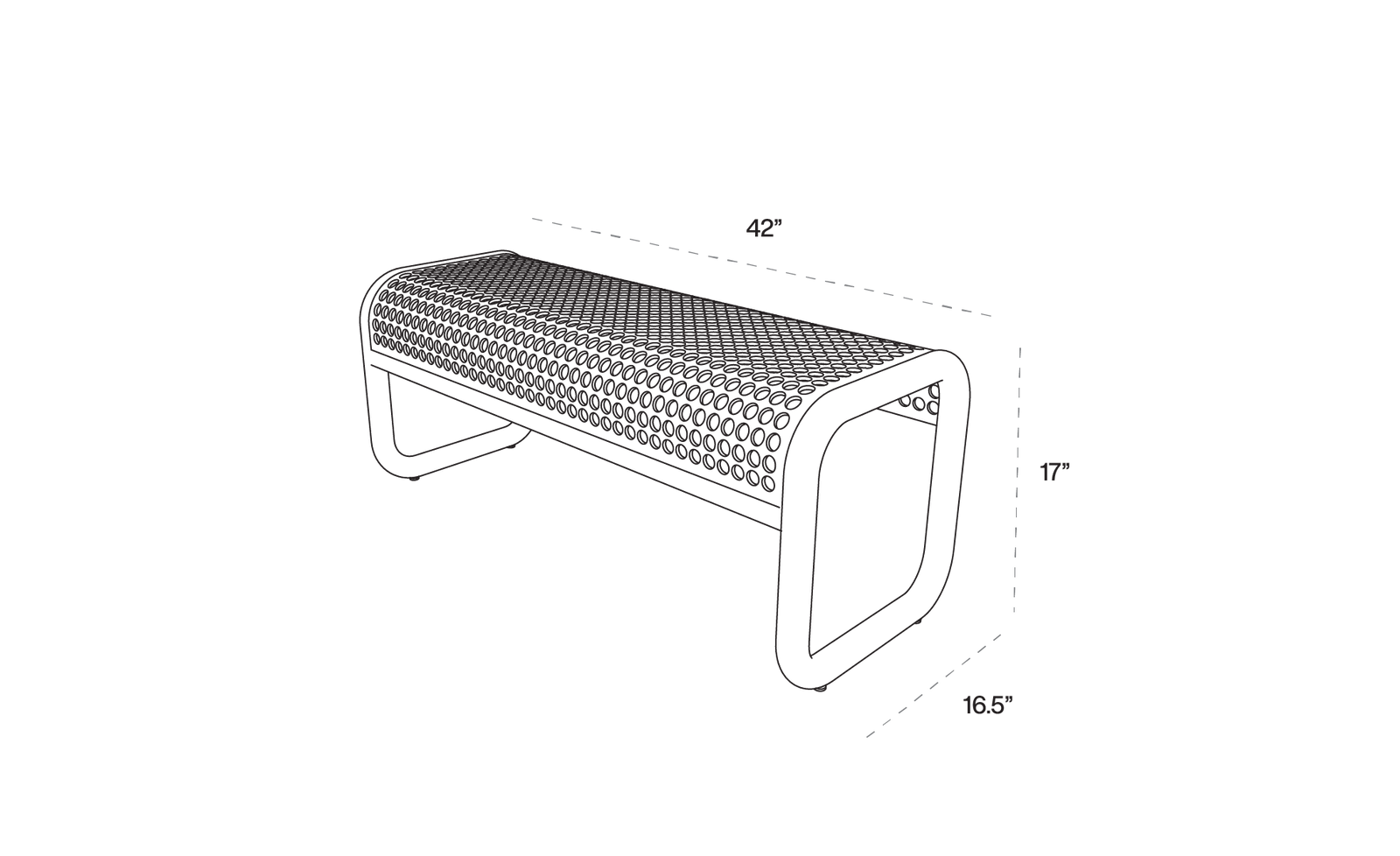 Tube Bench | Green Park Collection - Bend Goods